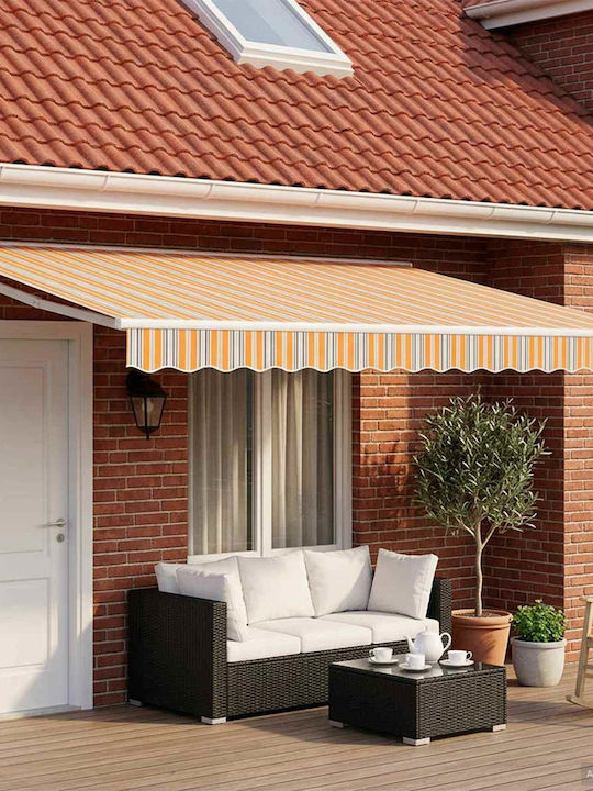 vidaXL Markise Terrasse Blau 4x3.5m