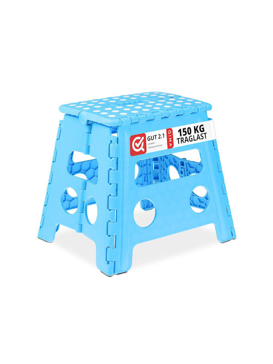 Plastic Garden Stool Outdoor Light Blue 30x29x37cm
