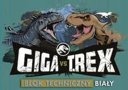 Μπλοκ Ζωγραφικής Teka A4/10k Λευκό Jurassic Park