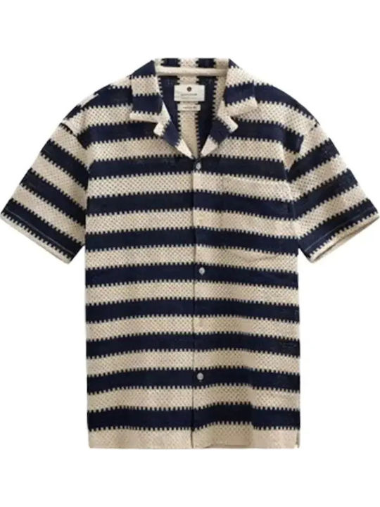 Short Sleeve Striped Shirt Tofu