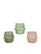 Beauty Home Glass Candle Holder 8x8x7.8cm Various Colors