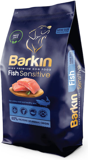 Barkin 15kg Dry Food for Adult Small Breed Dogs with Fish