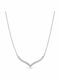 FenixJewelry Μονόπετρο από Λευκόχρυσο 14K με Ζιργκόν