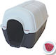 Glee Dog House Plastic with Yard Outdoor Black 103.2x65.5x65.5cm