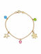 Ios Kids Bracelet Chain Made of 14K Gold with Stones