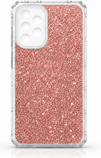 Glitter Handyhülle 3in1 Samsung Galaxy A13 4G Rose Gold