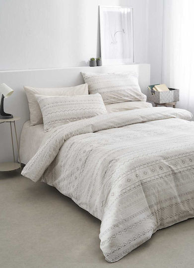 Vesta Home Elea 2 Piece Bed Sheets Super King 240x270cm Beige (4 Pieces)