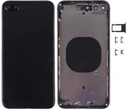 Apple Iphone 8 Plus Backcover Full Body+camera Lens Black Hq