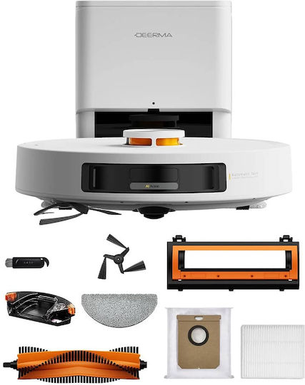 Deerma S30 Pro Plus Σκούπα Ρομπότ με Χαρτογράφηση Laser & Απορρόφηση 15000Pa Λευκή
