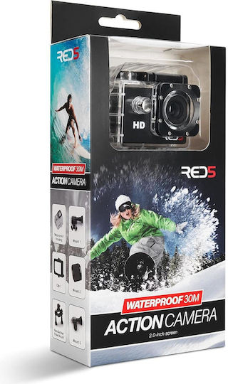 The Source RED5 Action Camera HD (720p) με Οθόνη Κόκκινη