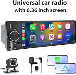 Junsun 6 36" Ασύρματο Carplay Android Auto 1 Din Ραδιόφωνο Αυτοκινήτου Gps Navi Swc Fm Bluetooth Usb-c Κάμερα Μικρόφωνο