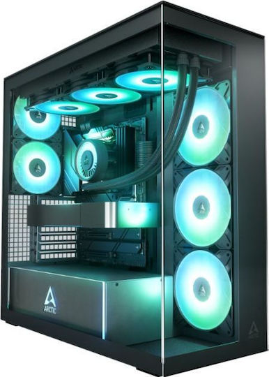 Arctic Xtender Gaming Midi Tower Κουτί Υπολογιστή με Πλαϊνό Παράθυρο Μαύρο