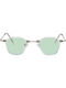 Explicit Poets Logan Unisex Sunglasses With Silver Metallic Frame And Transparent Lens 43EP4