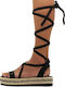 Sandals Monomahou Laces Medousa Brown