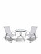 Paros Outdoor Dining Set 3 Pieces Anthracite