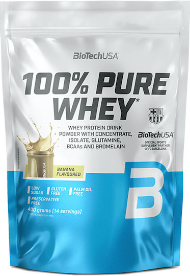 Biotech USA 100% Pure Whey Протеин от Суроватка с Вкус Банан 400гр