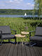 Auxiliary Table for Small Outdoor Spaces Black 47.5x47cm