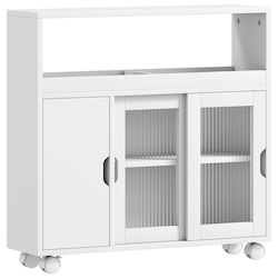 HomCom Ντουλάπι Μπάνιου 71x20x70cm Λευκό 834-943V00WT