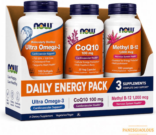 Now Foods Daily Energy Supliment Alimentar Special 3 Bucăți