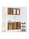 Küchenschrank Spüle Alt Holz 80x31x60cm