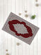SteweHome Non-Slip Burgundy Doormat