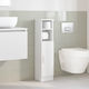 vidaXL Bathroom Column Cabinet Wall Hung M20.5xD22xH90cm White
