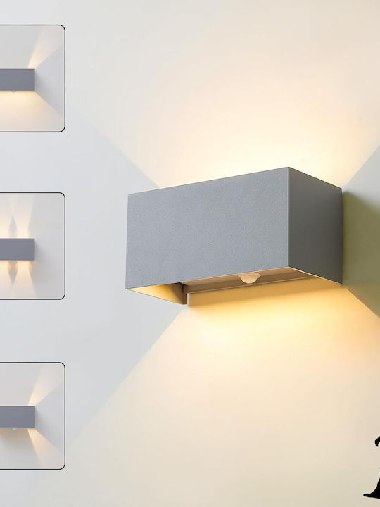 Wall-Mounted Outdoor LED Lighting IP65 with Warm White Light