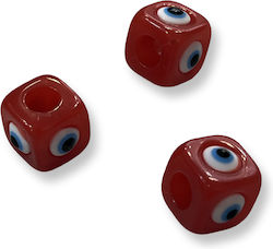 Acrylic Eye Zari 12mm Red Large Hole 6mm Packaging 6 Pieces 6 pcs