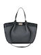 Gallantry Paloma Damen Handtasche Kontrastfarbenes Turn-lock Verschluss Schwarz