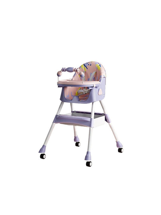 Alista Home Alista Home Baby Hochstuhl 3 in 1 mit Höhenverstellbar Lila