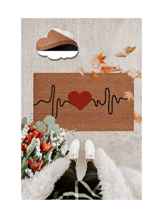 SteweHome Non-Slip White Entrance Doormat 60x40cm