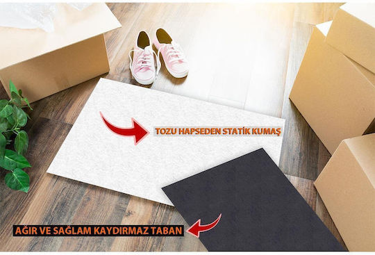 SteweHome Πατάκι Εισόδου Αντιολισθητικό Πορτοκαλί 70x45εκ.