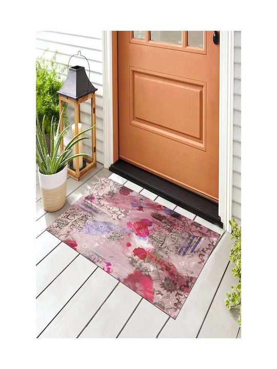 SteweHome Non-Slip Orange Entrance Doormat 70x45cm