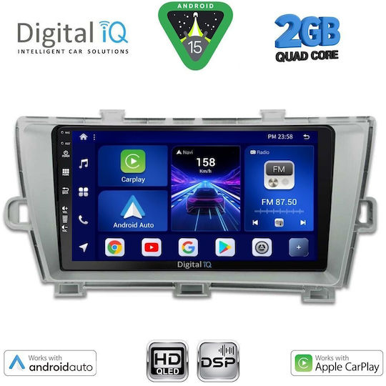 Digital IQ Auto-Audiosystem für Toyota Prius 2009-2015 (Bluetooth/USB/Eingebautes Wi-Fi / GPS / Apple CarPlay / Android Auto) mit Touchscreen 9"