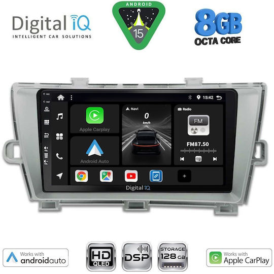 Digital IQ Car Audio System for Toyota Prius 2009-2015 (Bluetooth/USB/WiFi/GPS/Apple CarPlay/Android Auto) with 9" Touch Screen