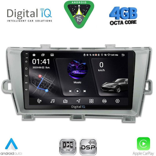 Digital IQ Car Audio System for Toyota Prius 2009-2015 Bluetooth USB WiFi GPS Apple CarPlay Android Auto with 9" Touch Screen