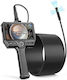 Cameră Endoscopică Industrială Triplu Obiectiv Zoom 8x Ecran Hd Ips 5" Lentilă Subțire 8 Mm Ip67 Cablu Ultra-rigid 10 M