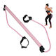 Relaxdays Pedale Expander Fitness Roz Negru 86x3x91 Cm