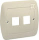 Simon Akord Double Ict Socket Cover 2xrj Flat Beige Pl-999a/12