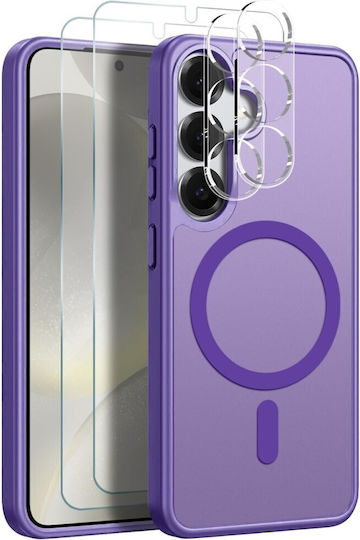 Northjo 5 In 1 Protection Set Back Cover Plastic Purple Galaxy S24