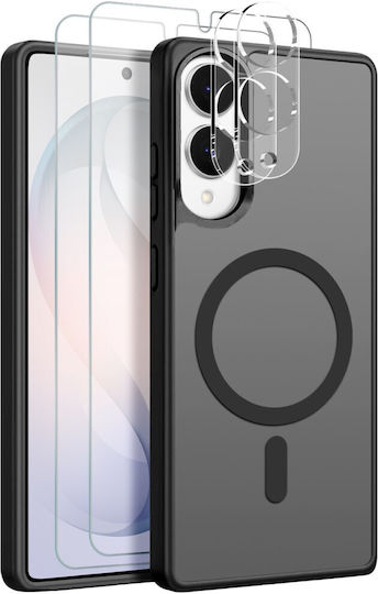 Northjo 5 In 1 Protection Set Back Cover Plastic Black Galaxy S25 Edge