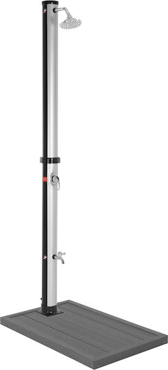 ML-Design Pool-Dusche aus PVC Silber