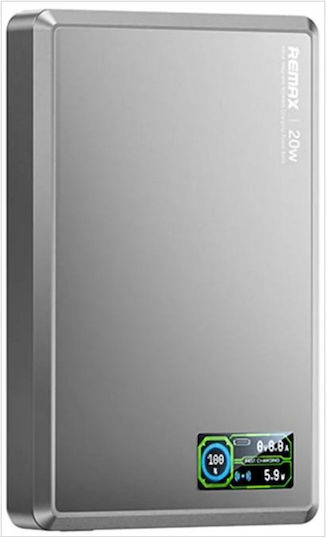 Remax FP-37 Aurora Power Bank 10000mAh 20W Stromlieferung Μαύρο