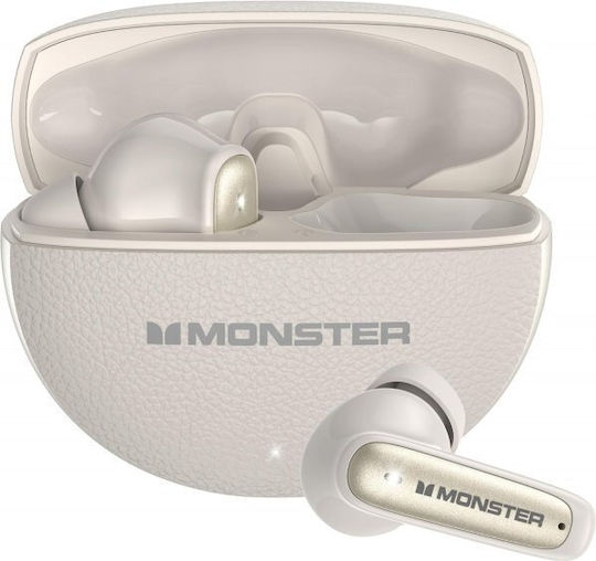 Monster N-Lite 310 In-ear Bluetooth Handsfree Earphones with Sweat Resistance and Charging Case Beige
