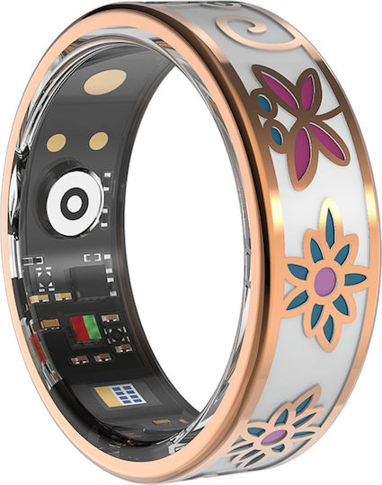 Forever Inel Inteligent Botanical 17.3mm cu Pulsometru Rose Gold