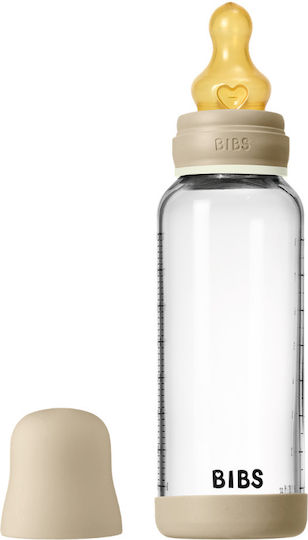 Bibs Set Biberoane Din Sticlă - Set Complet Biberoane Anticolici Fosforescente Din Sticlă Cu Tetină Latex Împotriva Colicilor Cu Tetină Cauciuc 240ml