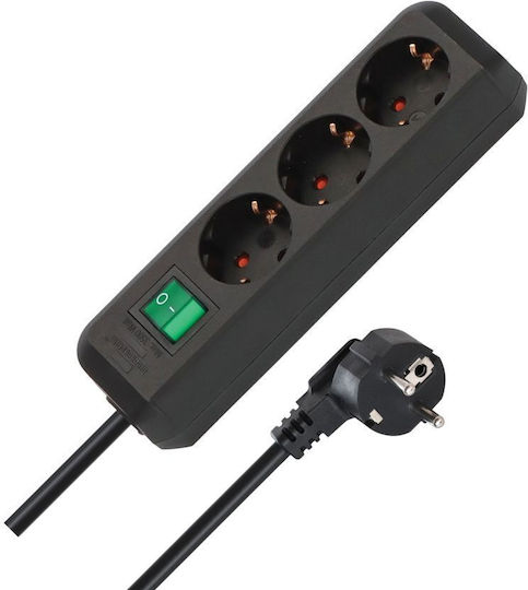 Brennenstuhl Power Strip 3 Sockets with Switch and 5m Cable