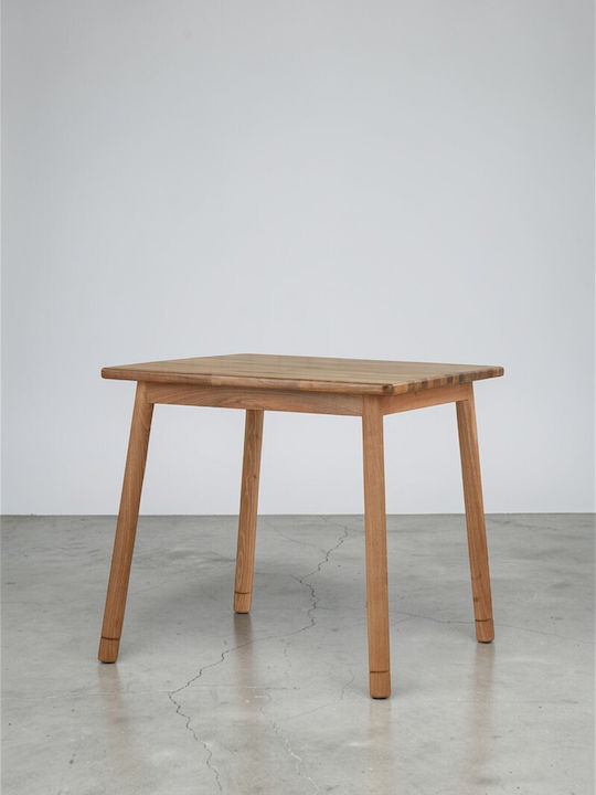 Quadratischer Esszimmer- und Küchentisch aus Massivholzwalnuss 80x80x74,5cm