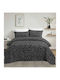 Olia Home Σεντόνι Μονό με Λάστιχο 100x200+35εκ. Μαύρο