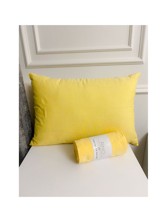 SteweHome Single Bed Sheets Set with Rubber Hugger 100x200cm Yellow 3 Pieces
